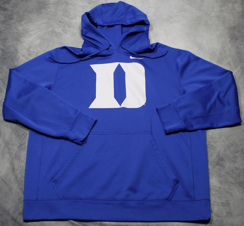 Duke Blue Devils Hoodie Sweatshirt Mens XL Blue NCAA Basketball Nike Therma-FIT